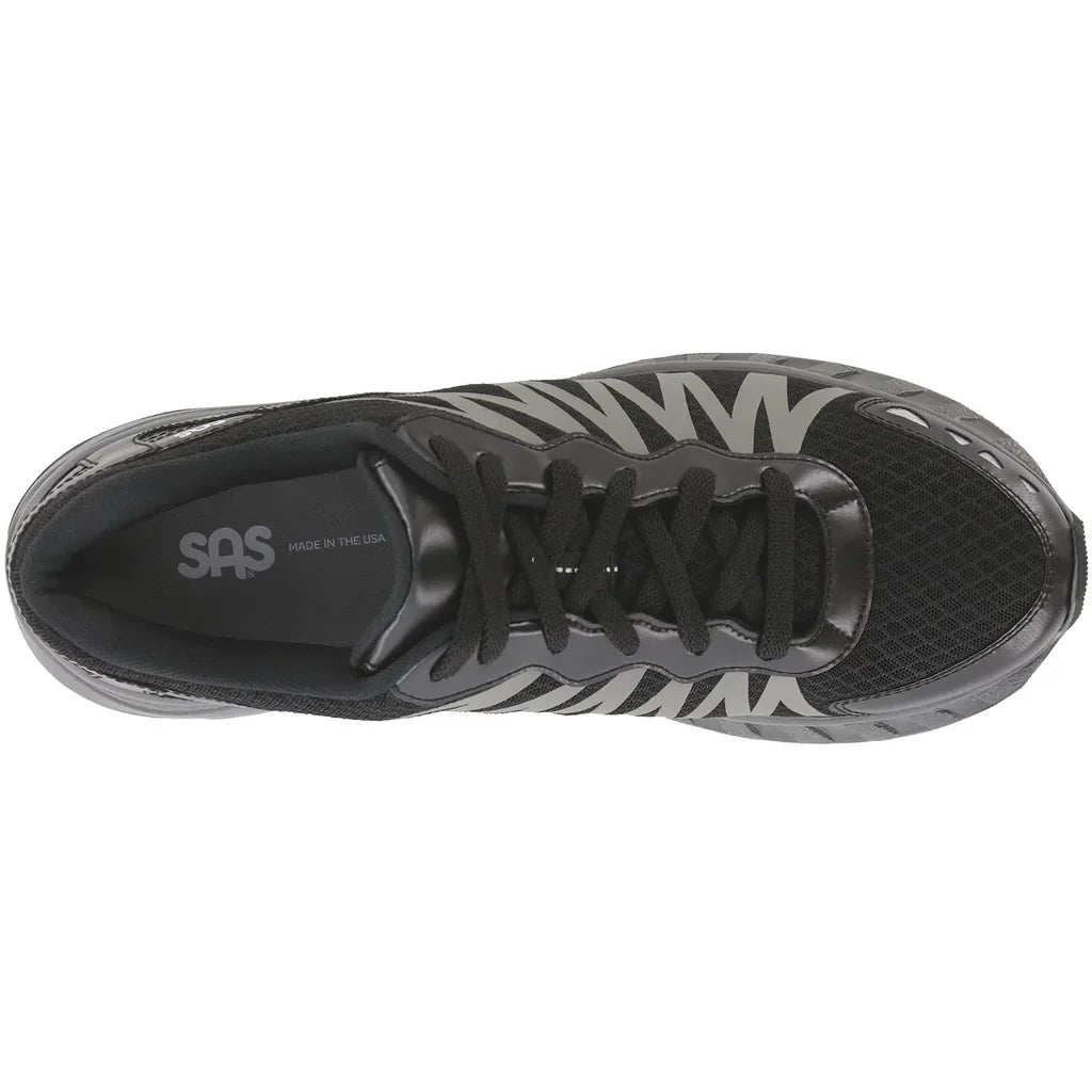 Men's Pursuit Lace Up Sneaker in Black/Gray