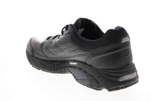 Asics Gel-Foundation Q551L Mens Black Leather Athletic Running Shoes
