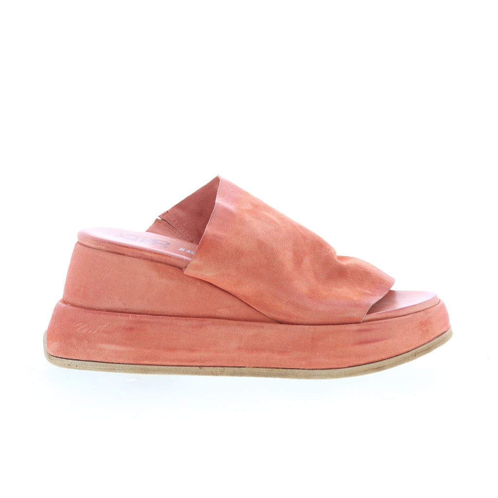 Rafe Womens Orange Suede Slip On Wedges Sandals Shoes