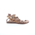 Ralston Womens Brown Leather Hook & Loop Strap Sandals Shoes