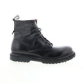 Renald Mens Black Leather Zipper Casual Dress Boots