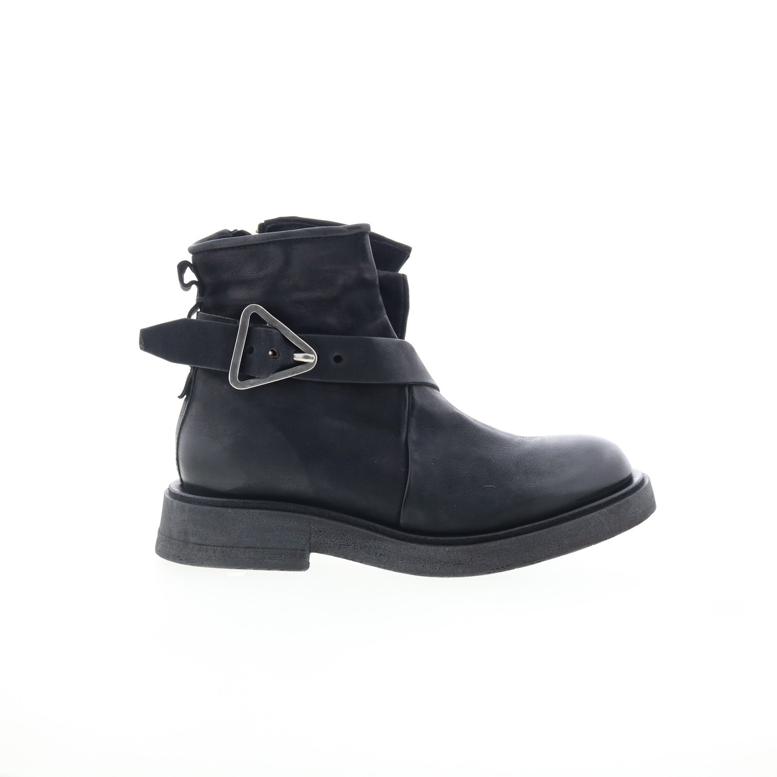 Roan Womens Black Leather Zipper Casual Dress Boots