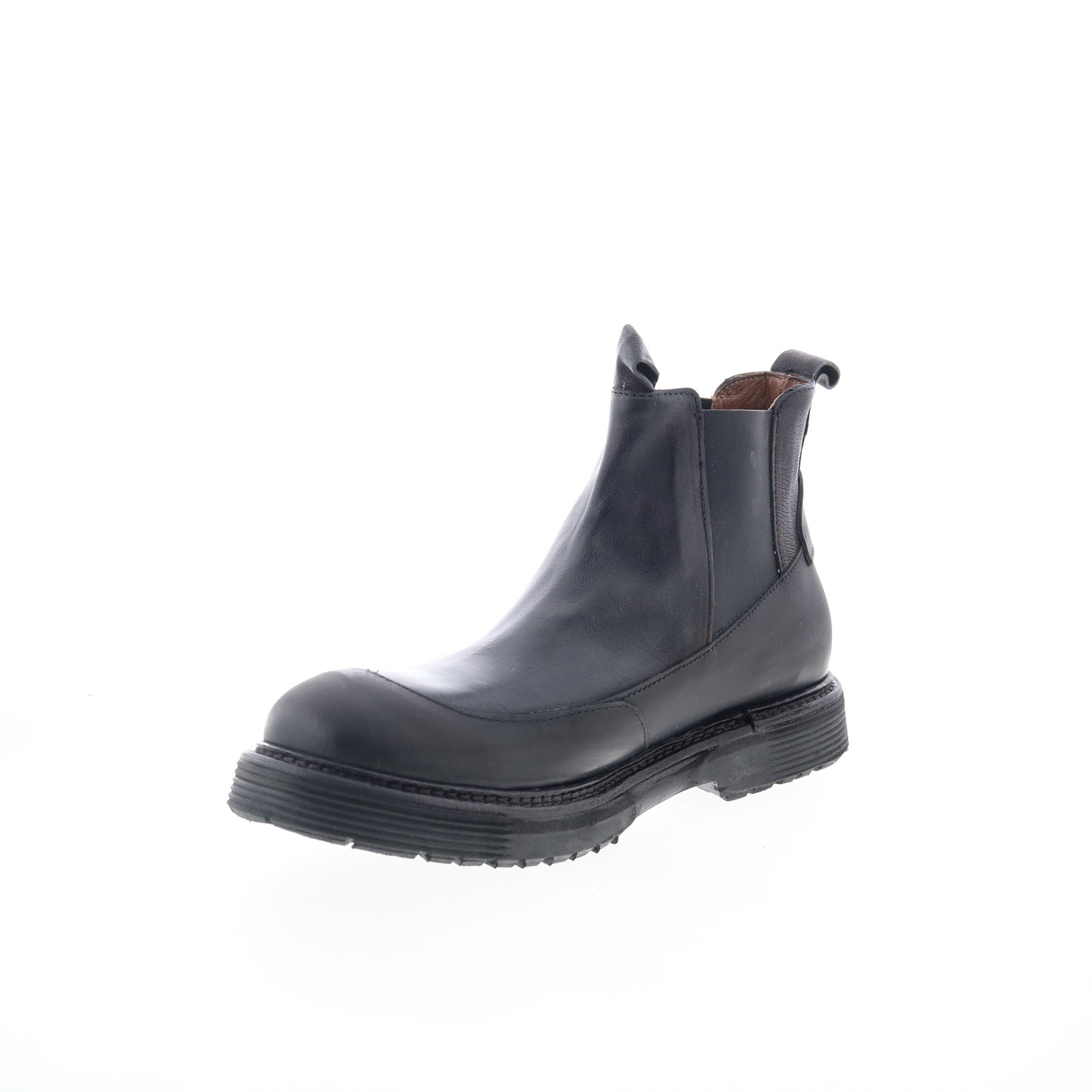 Ronny Mens Black Synthetic Slip On Chelsea Boots