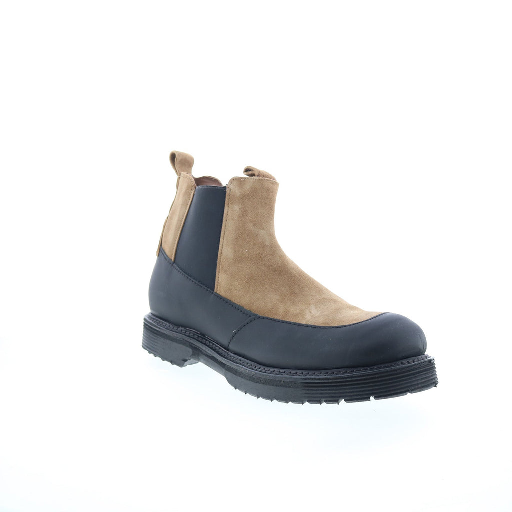 Ronny Mens Brown Synthetic Slip On Chelsea Boots