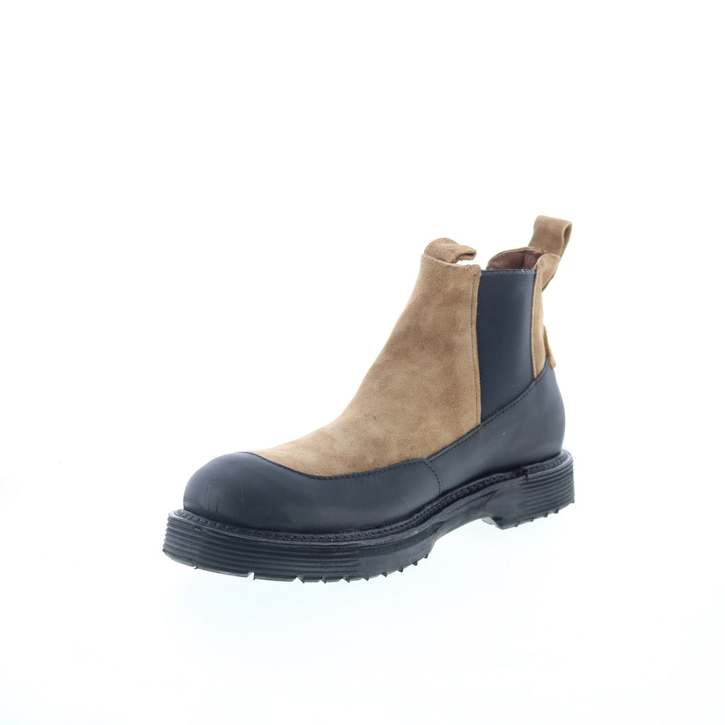 Ronny Mens Brown Synthetic Slip On Chelsea Boots