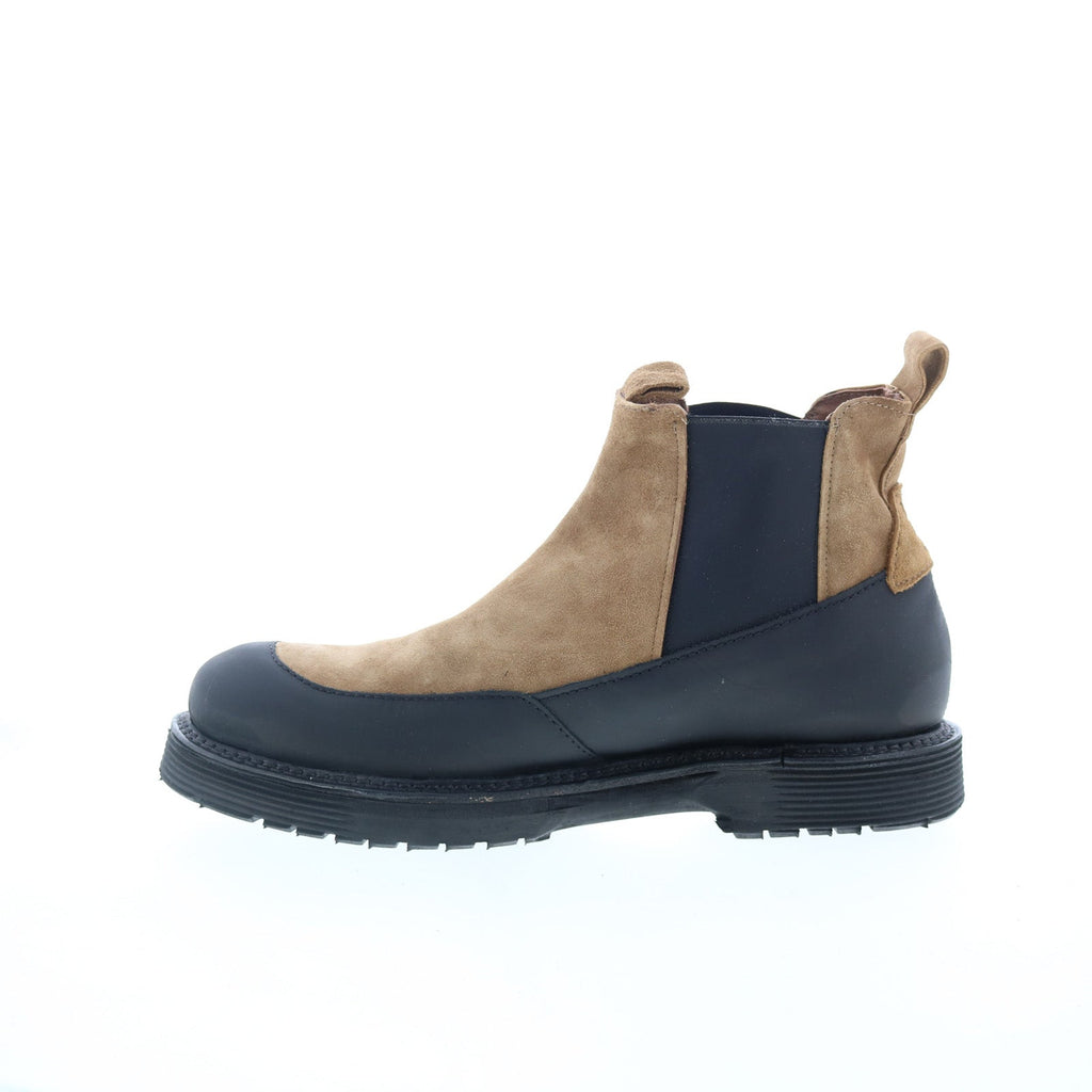 Ronny Mens Brown Synthetic Slip On Chelsea Boots