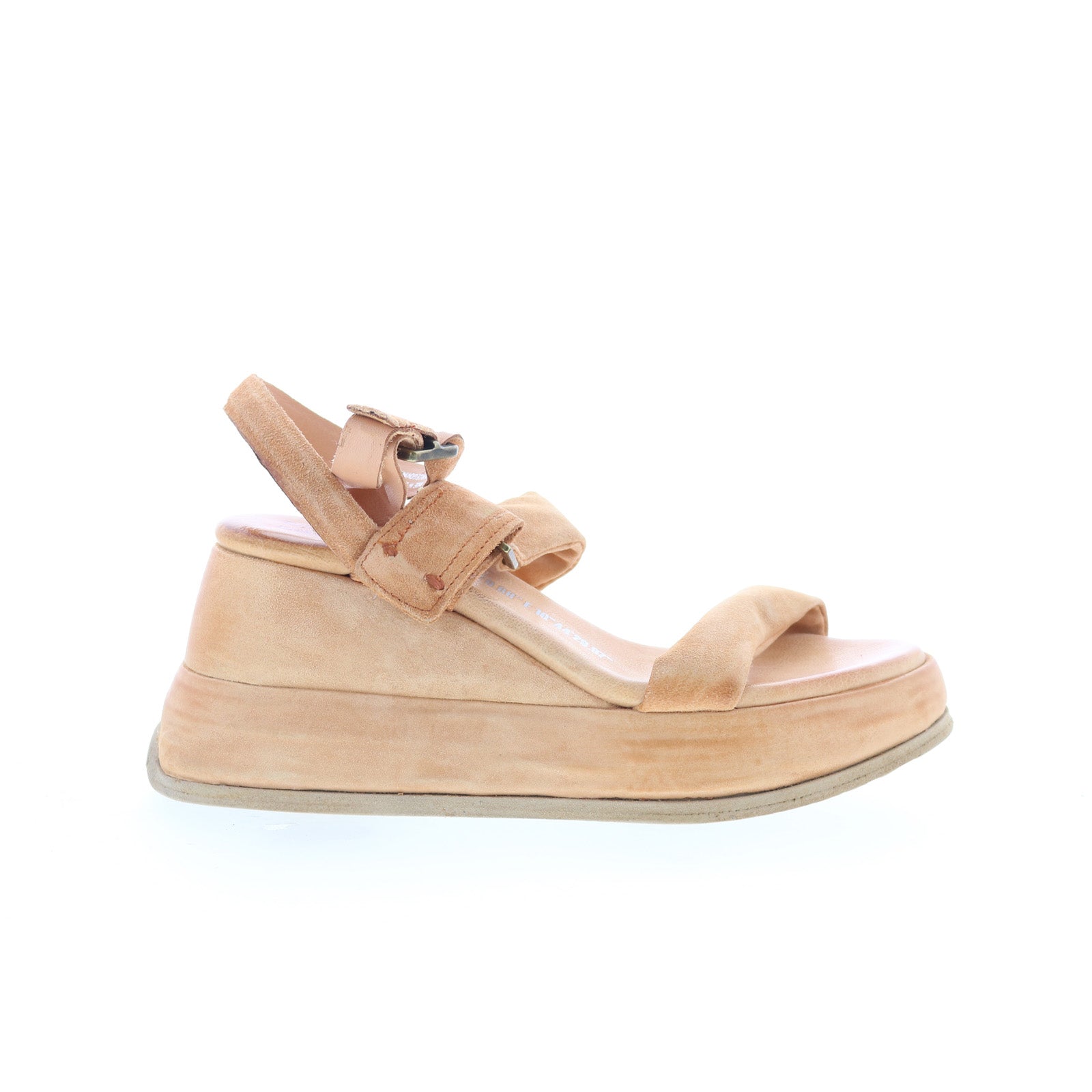 Rooney Womens Brown Suede Hook & Loop Platform Sandals Shoes