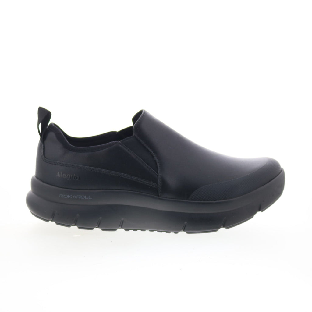 Alegria Shift Lead RRSL-7441W Womens Black Leather Loafer Flats Shoes