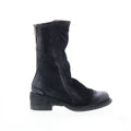 Saddler Womens Black Leather Zipper Casual Dress Boots