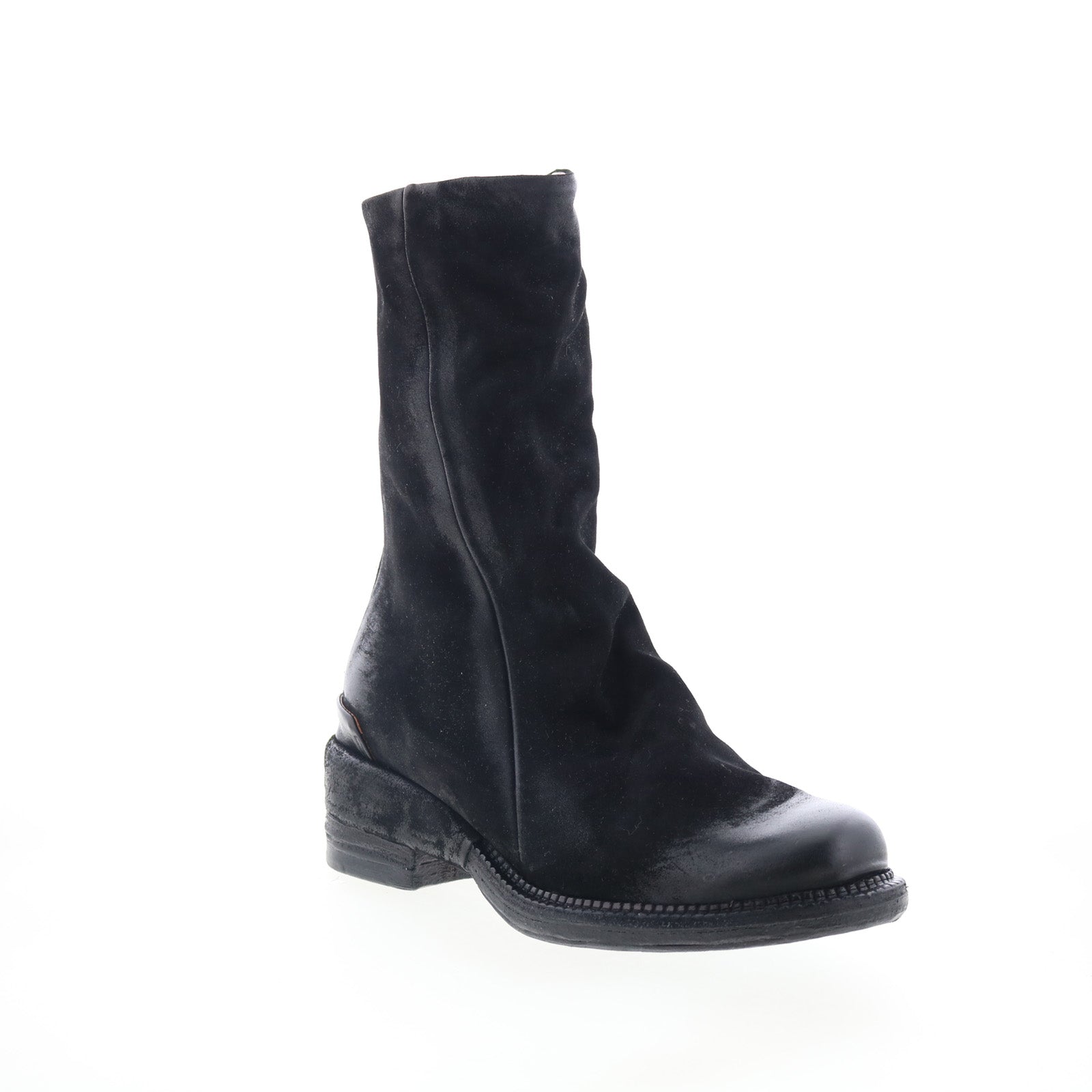 Saddler Womens Black Leather Zipper Casual Dress Boots