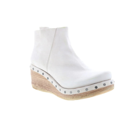 Savina 523206-701-6916 Womens White Leather Casual Dress Boots
