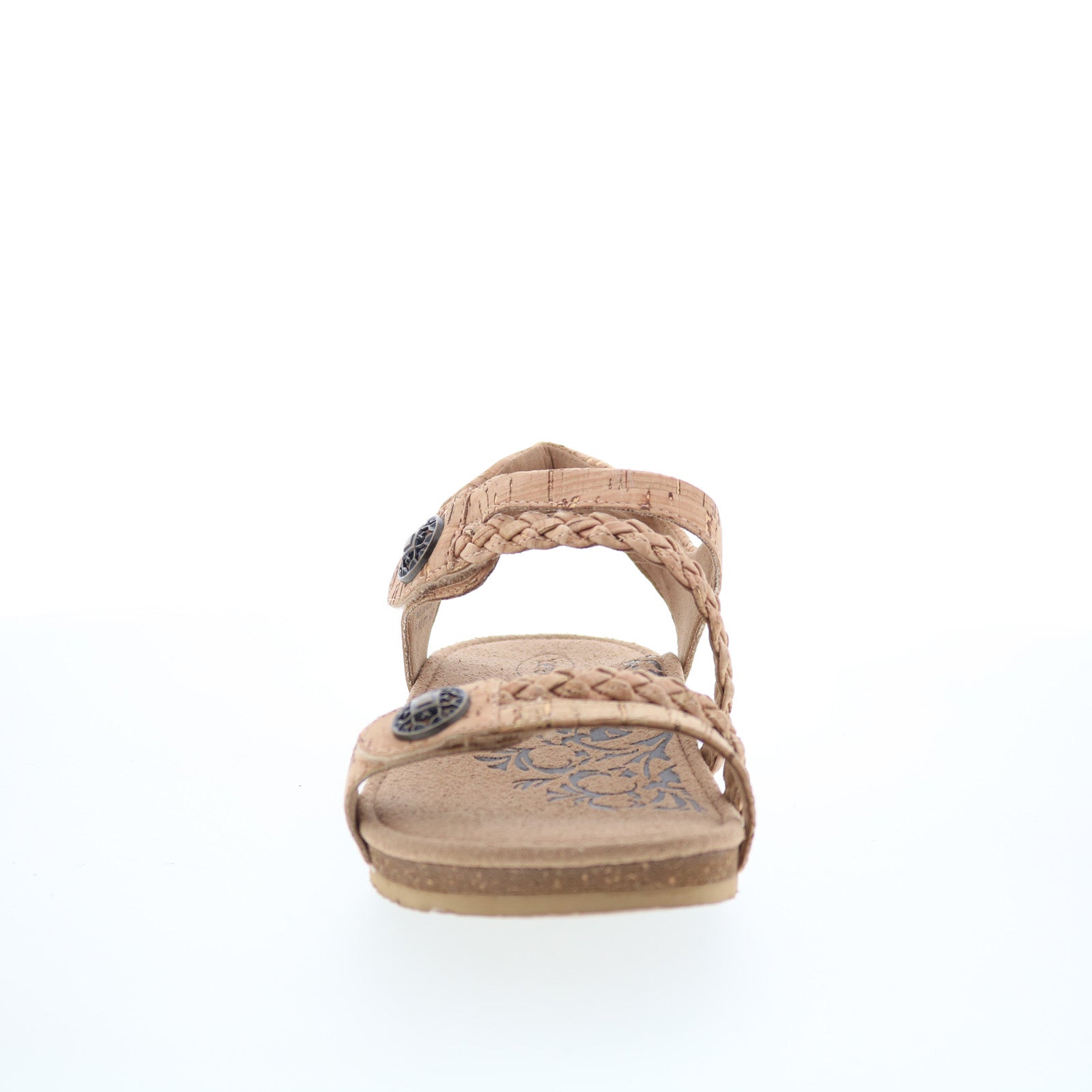 Aetrex Jillian Q Strap Braid SC364W Womens Brown Strap Sandals Shoes