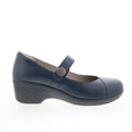 Alegria Sofi SOF-8139 Womens Blue Leather Strap Mary Jane Flats Shoes