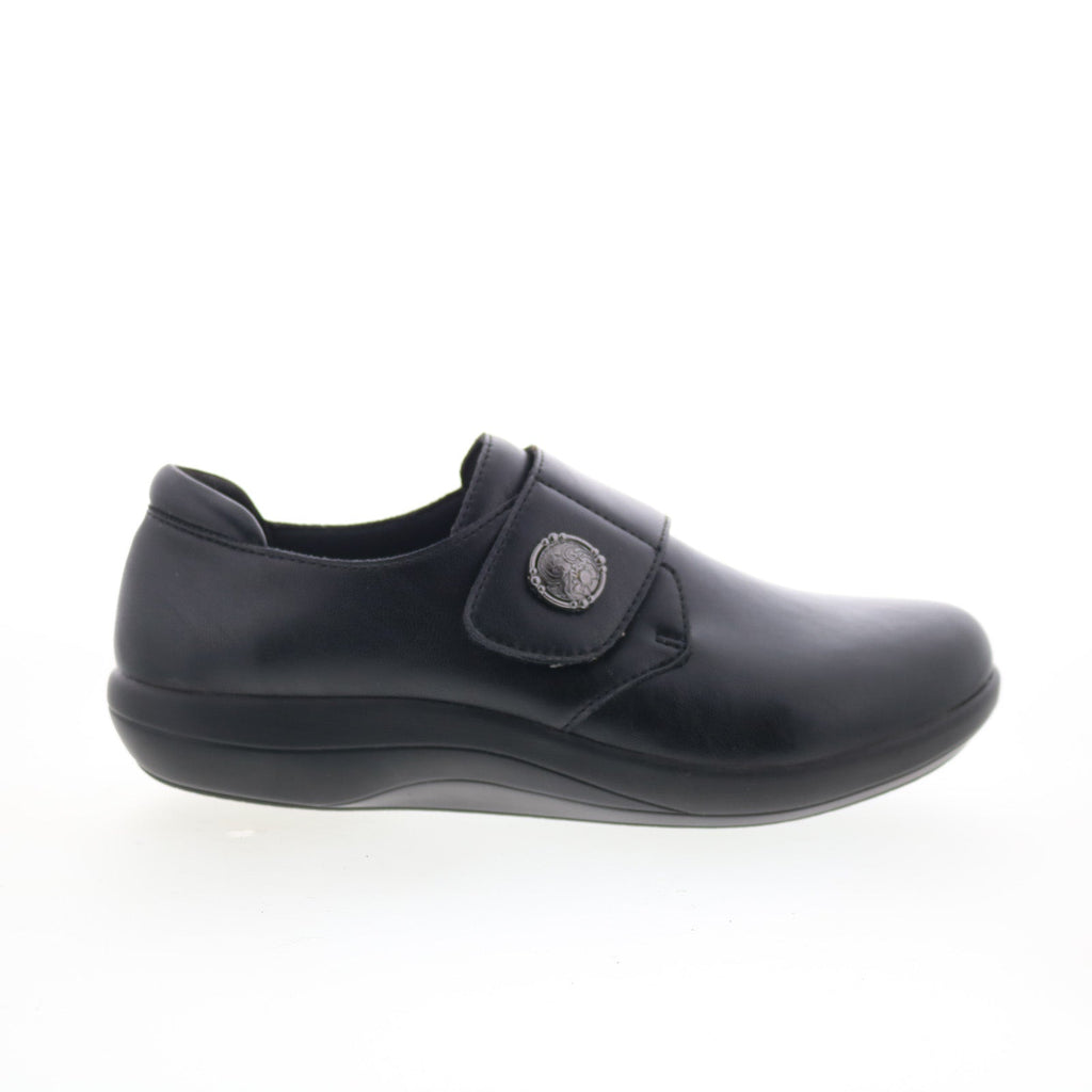 Alegria Spright SPR-601 Womens Black Synthetic Slip On Loafer Flats Shoes