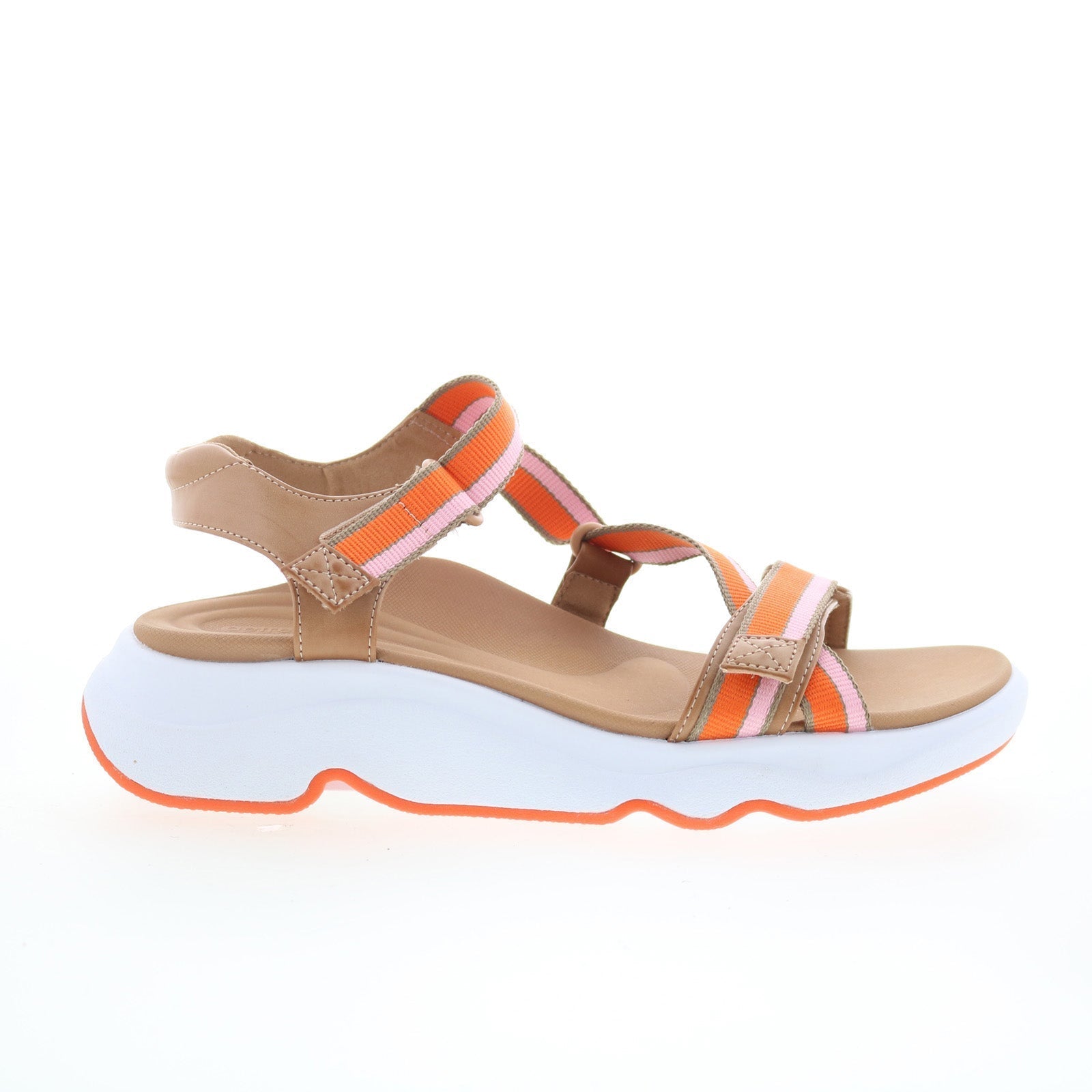 Aetrex Marz SS504W Womens Brown Synthetic Strap Sandals Shoes