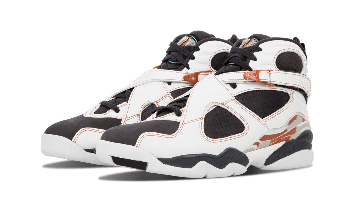 8 Retro LS "WHITE / ANTHRACITE - DARK ORANGE" 317258 104