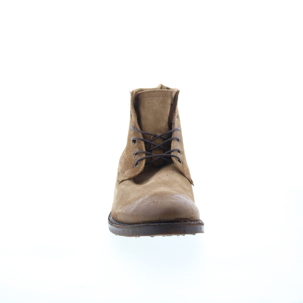 Sye Mens Brown Leather Lace Up Casual Dress Boots