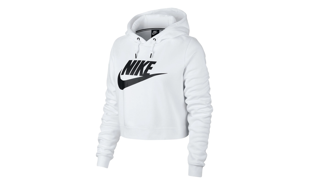 Sportswear Rally Cropped Hoodie WMNS"White" AQ9965 100