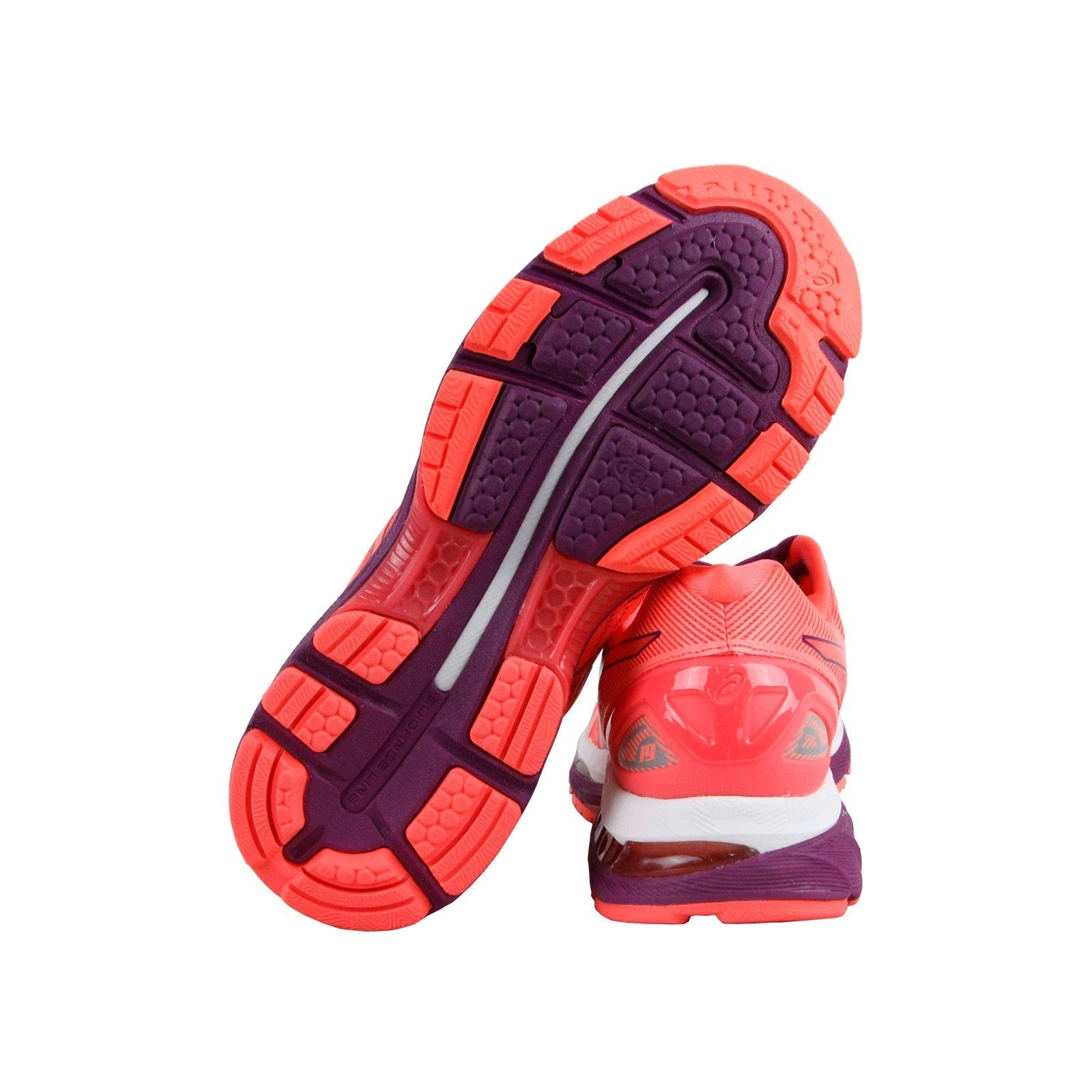 Asics Gel Nimbus 19 T750N-0632 Womens Orange Low Top Athletic Running Shoes