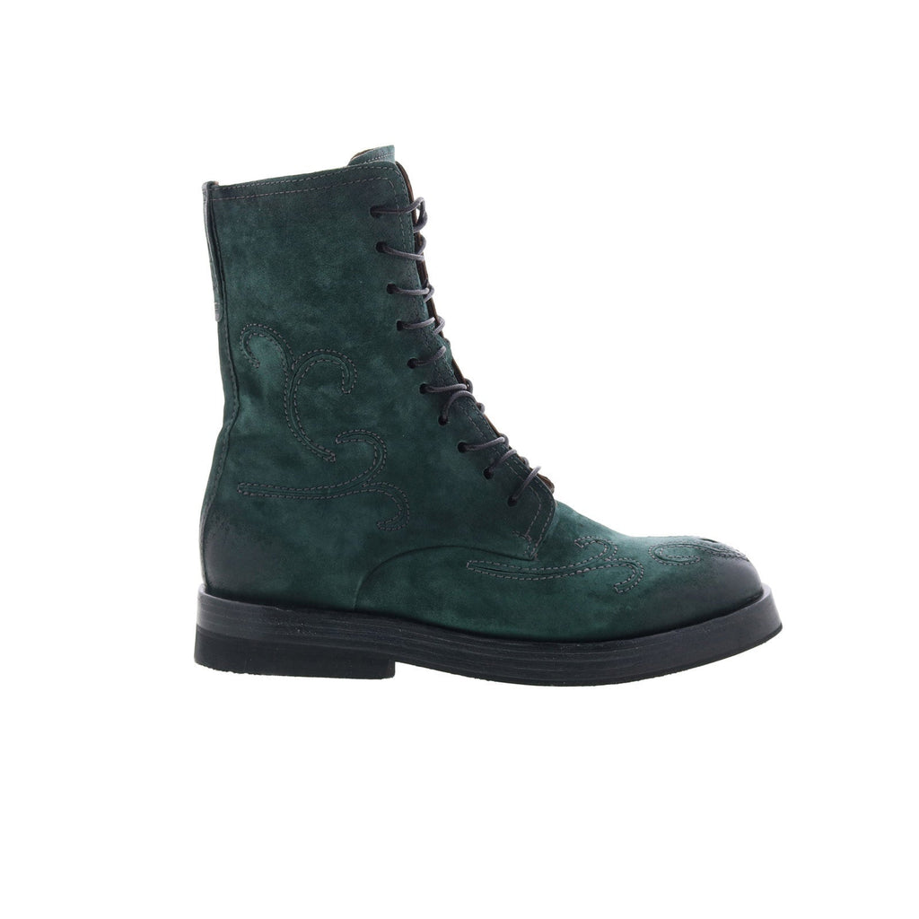 Tatton Womens Green Leather Zipper Casual Dress Boots