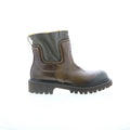 Theodore Fur Womens Brown Leather Slip On Casual Dress Boots