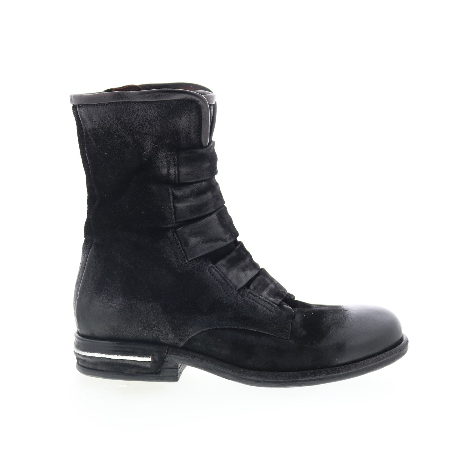 Traver Womens Black Leather Zipper Casual Dress Boots