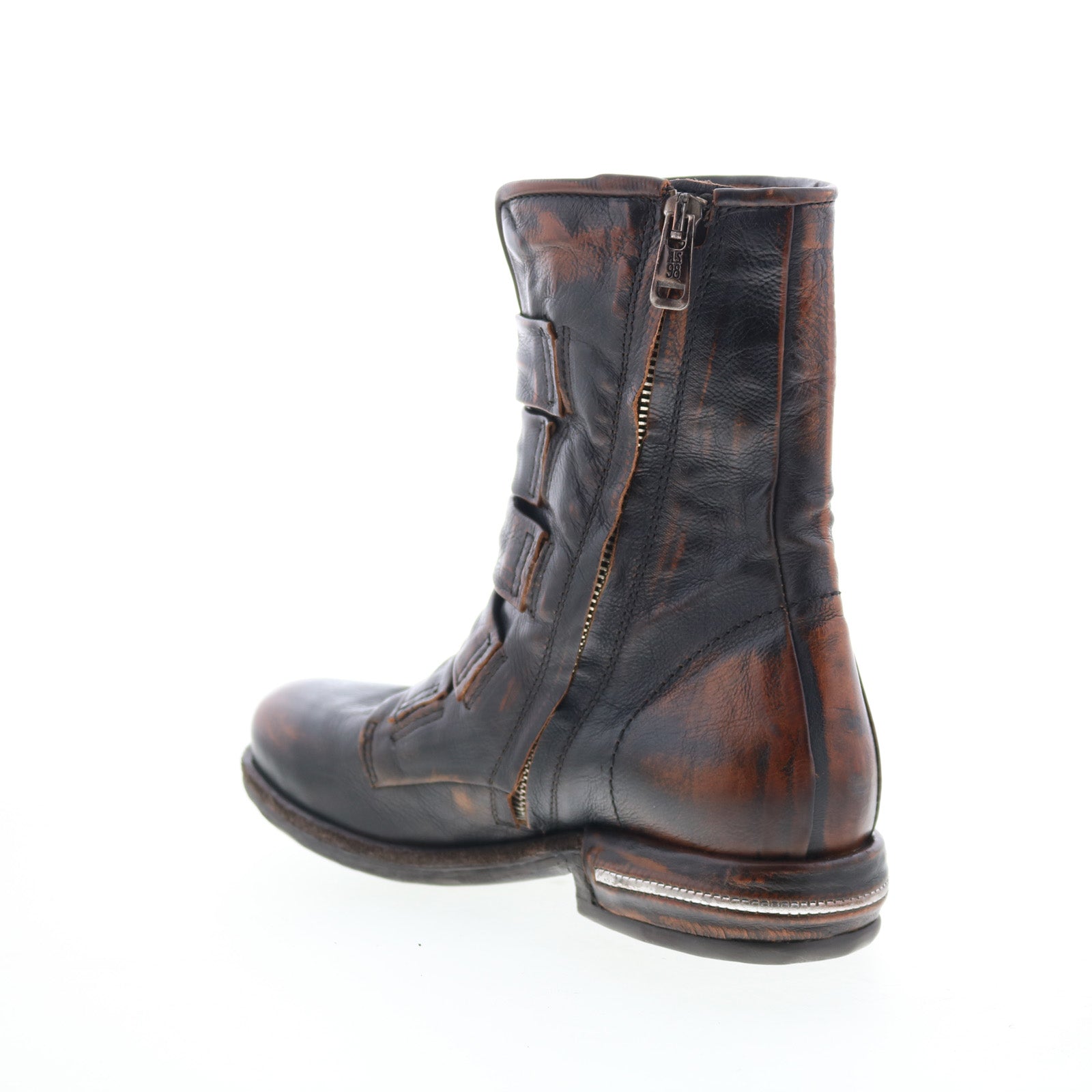 Traver Womens Brown Leather Zipper Casual Dress Boots