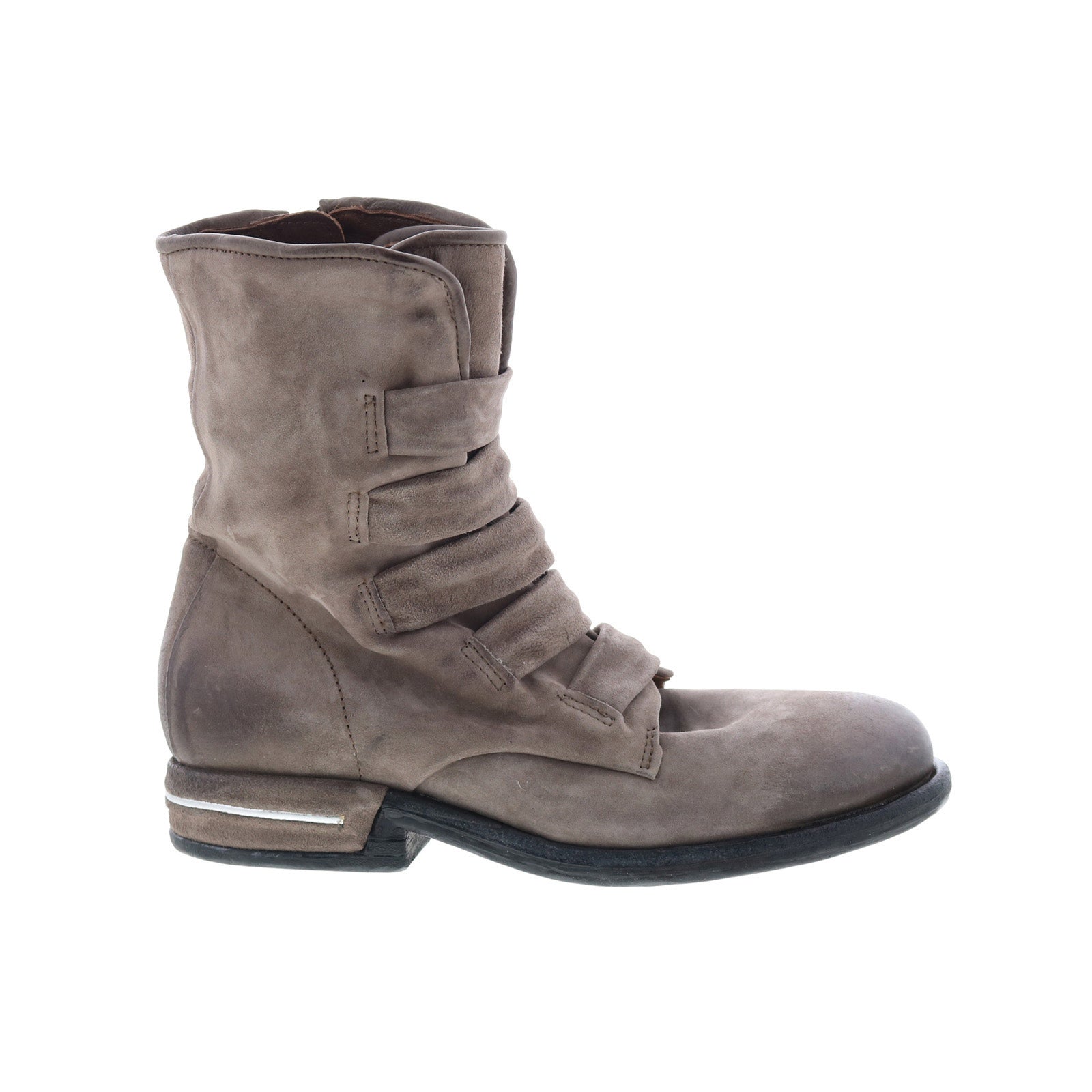 Traver Womens Gray Leather Zipper Casual Dress Boots
