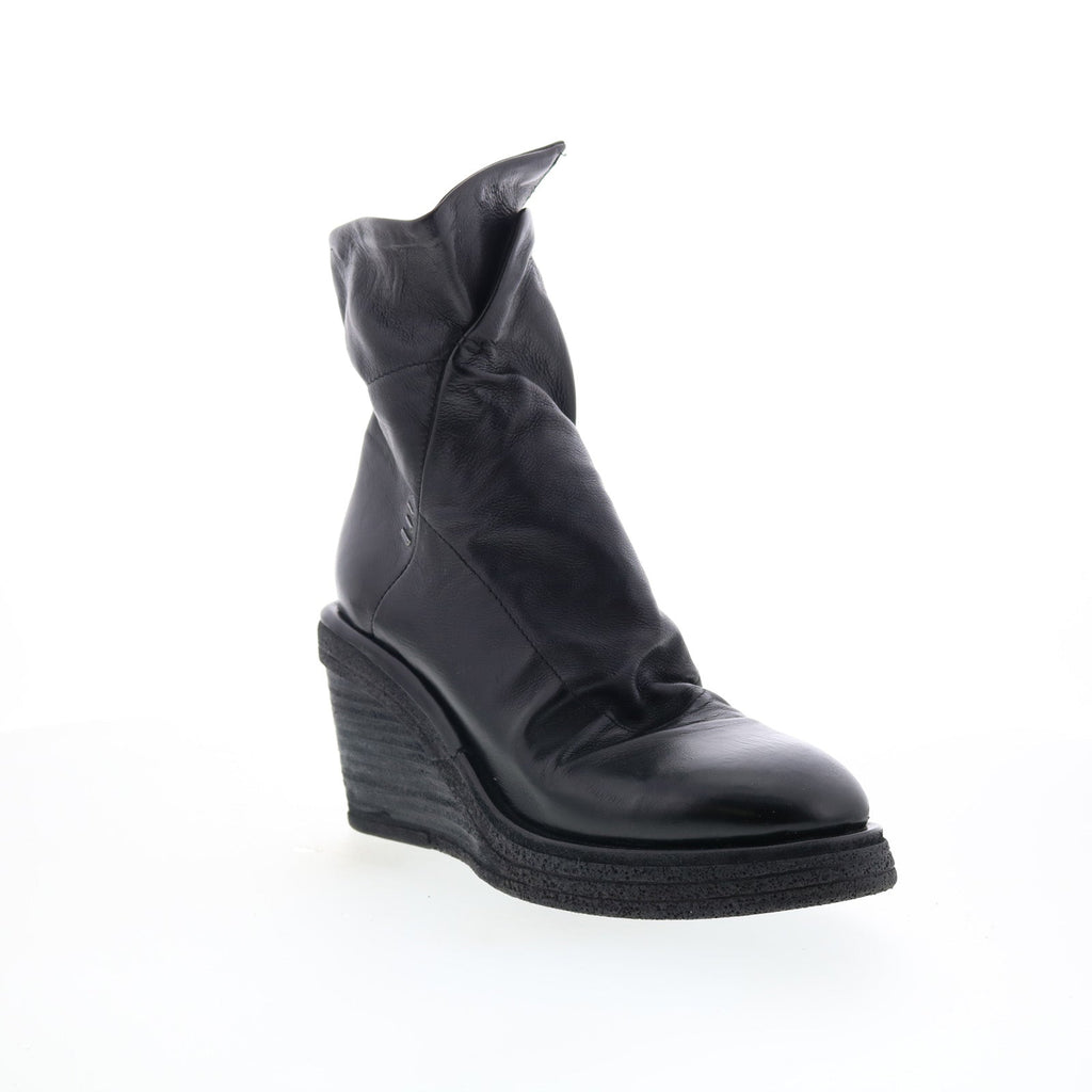 Tremont Womens Black Leather Zipper Casual Dress Boots