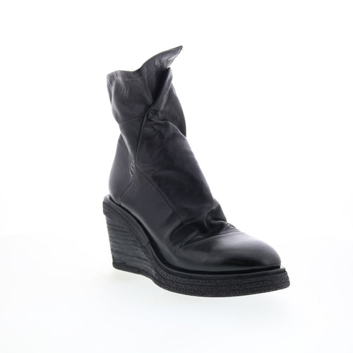 Tremont Womens Black Leather Zipper Casual Dress Boots