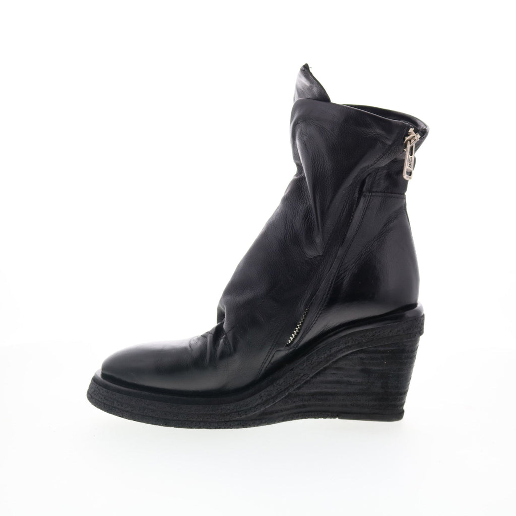 Tremont Womens Black Leather Zipper Casual Dress Boots