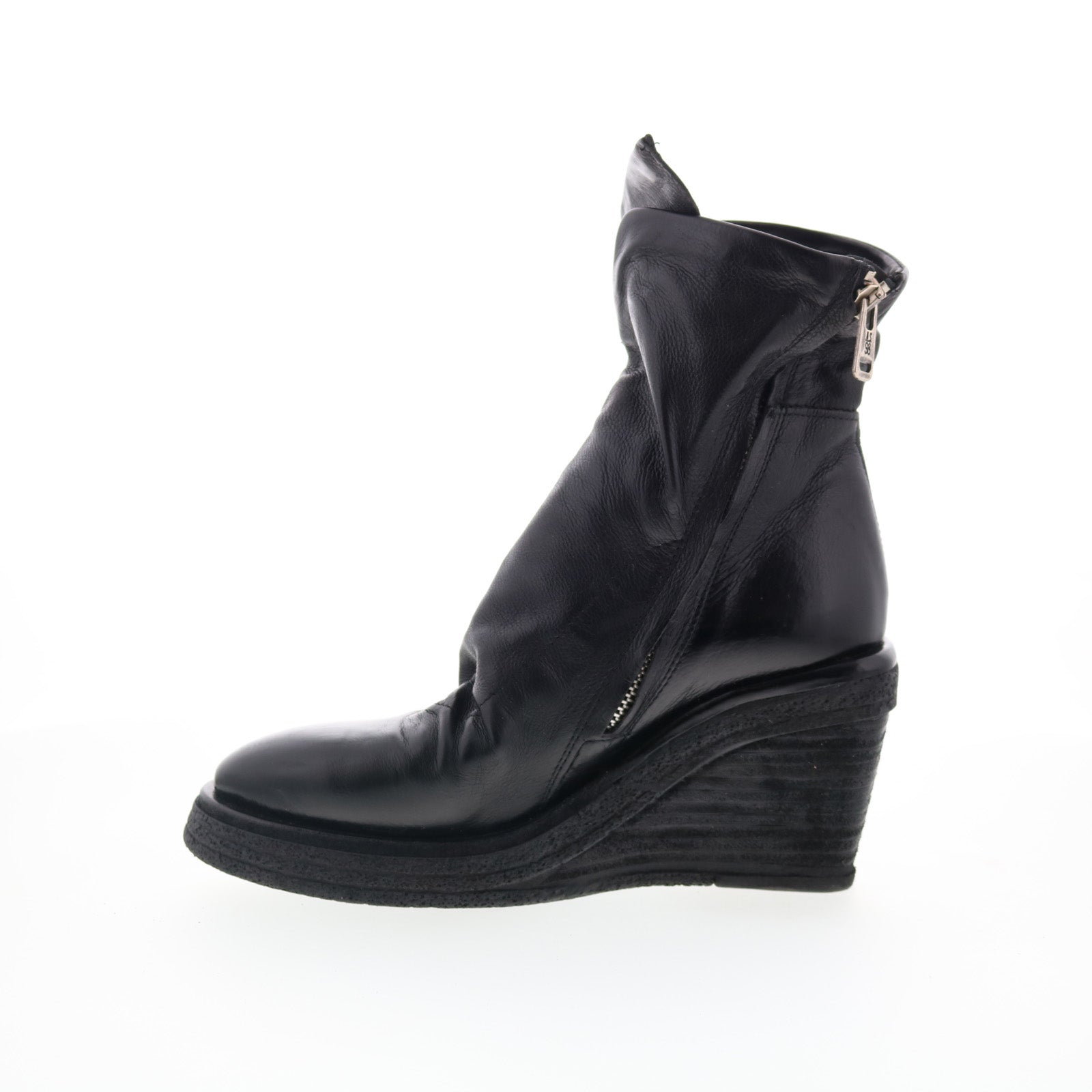 Tremont Womens Black Leather Zipper Casual Dress Boots