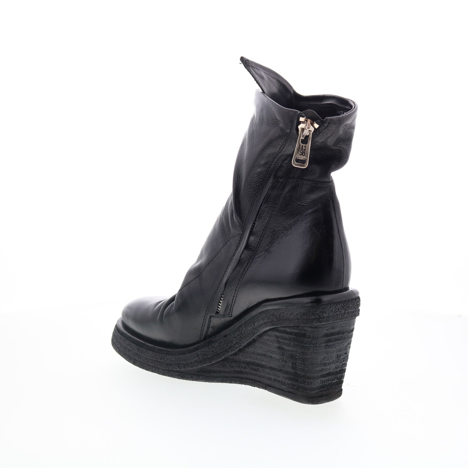 Tremont Womens Black Leather Zipper Casual Dress Boots