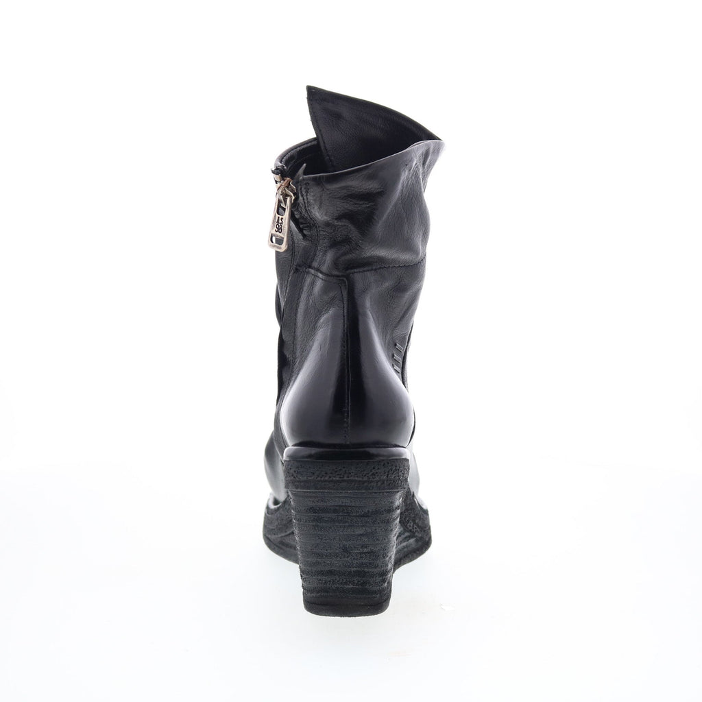 Tremont Womens Black Leather Zipper Casual Dress Boots