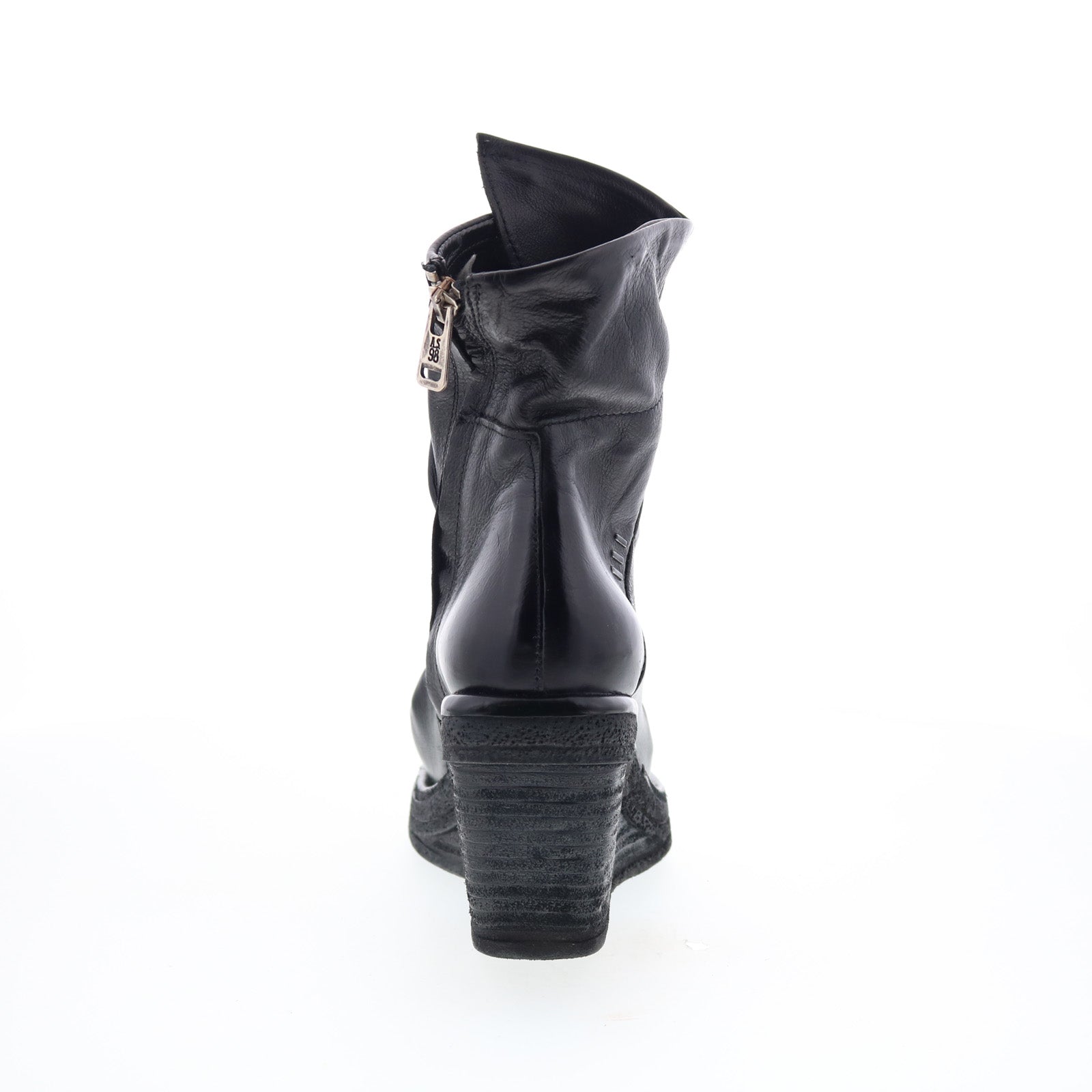 Tremont Womens Black Leather Zipper Casual Dress Boots
