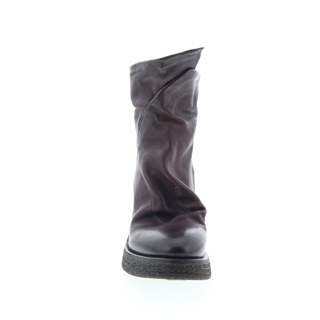 Tremont Womens Brown Leather Zipper Casual Dress Boots