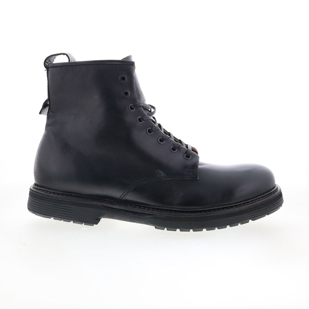 Renald U32210-201-6002 Mens Black Leather Zipper Casual Dress Boots