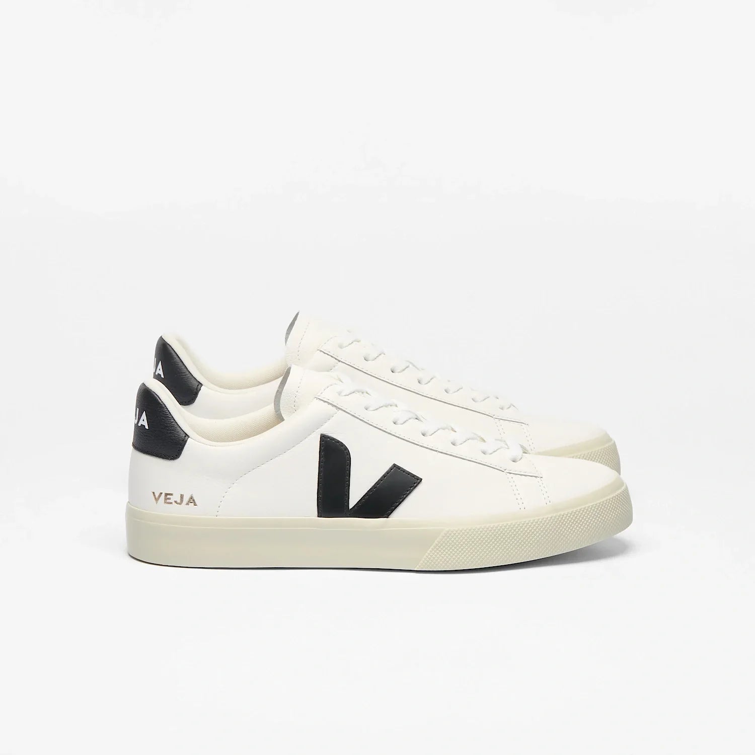 Men's Campo Leather in White Black