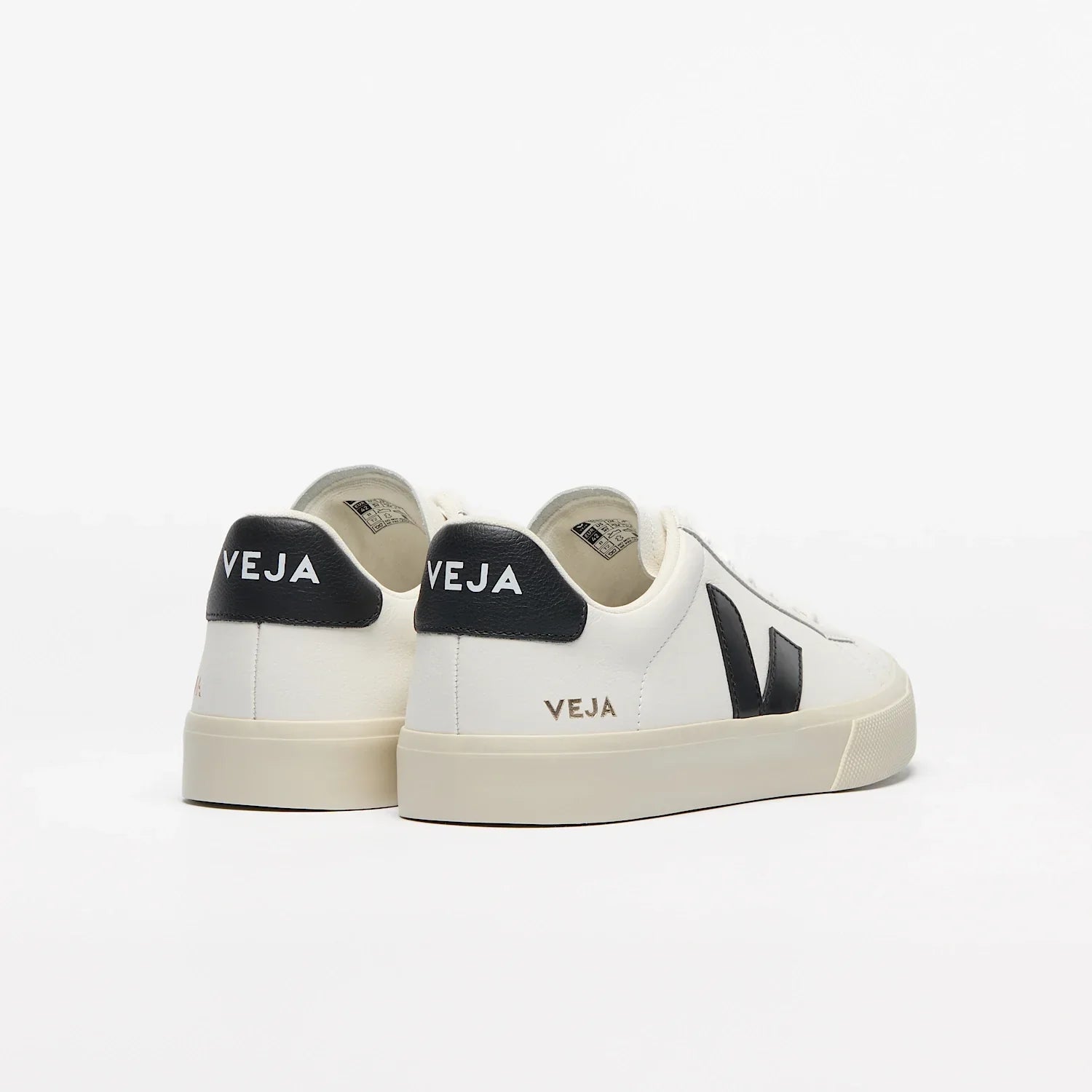 Men's Campo Leather in White Black