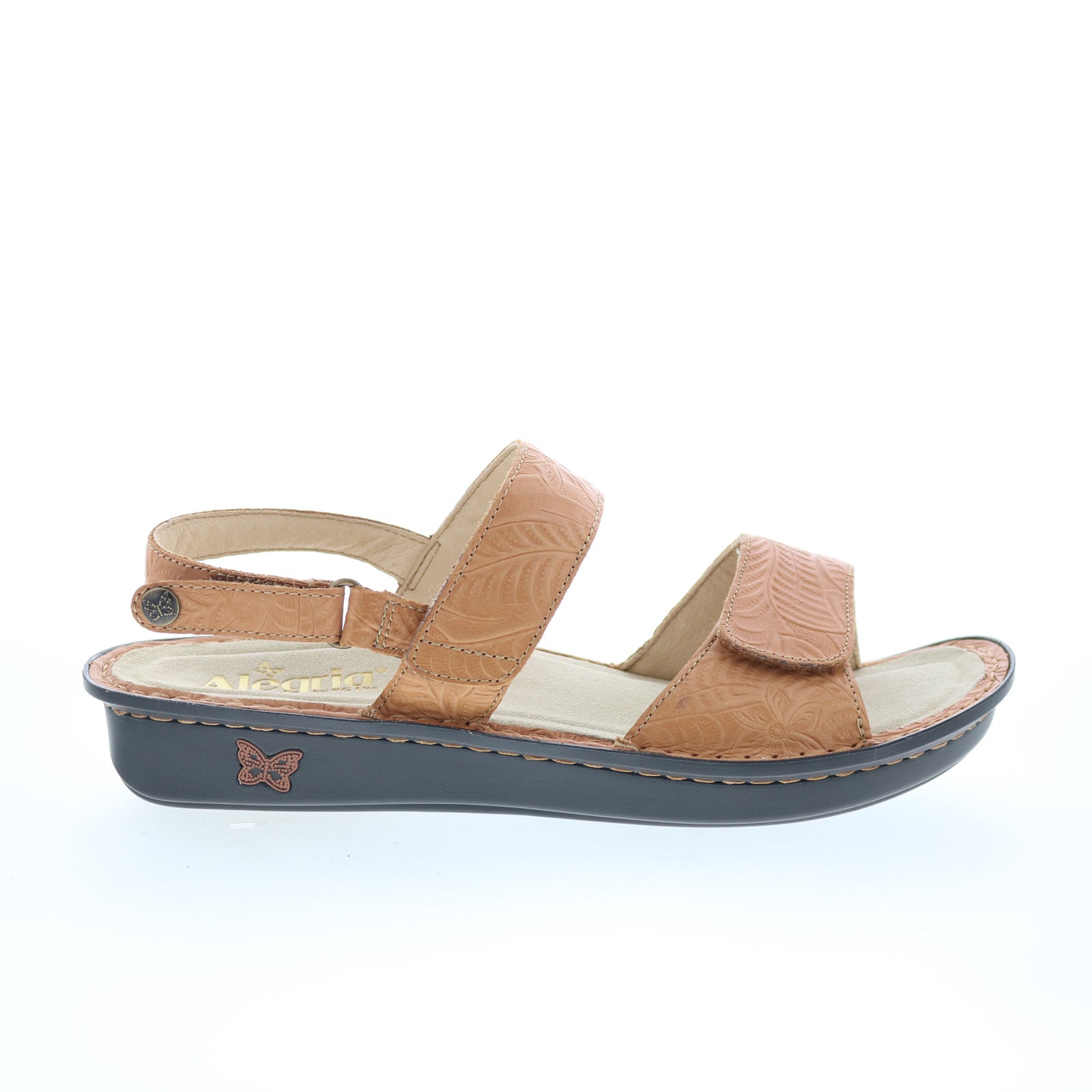 Alegria Verona VER-7420 Womens Brown Leather Slingback Sandals Shoes