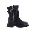 Vinson Womens Black Leather Zipper Casual Dress Boots