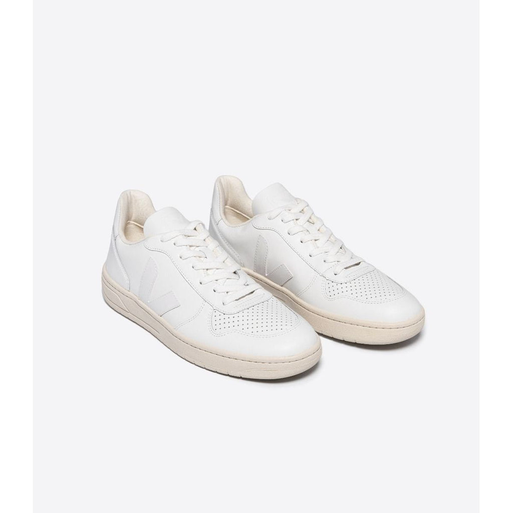 Men's V-10 Leather Sneaker in White