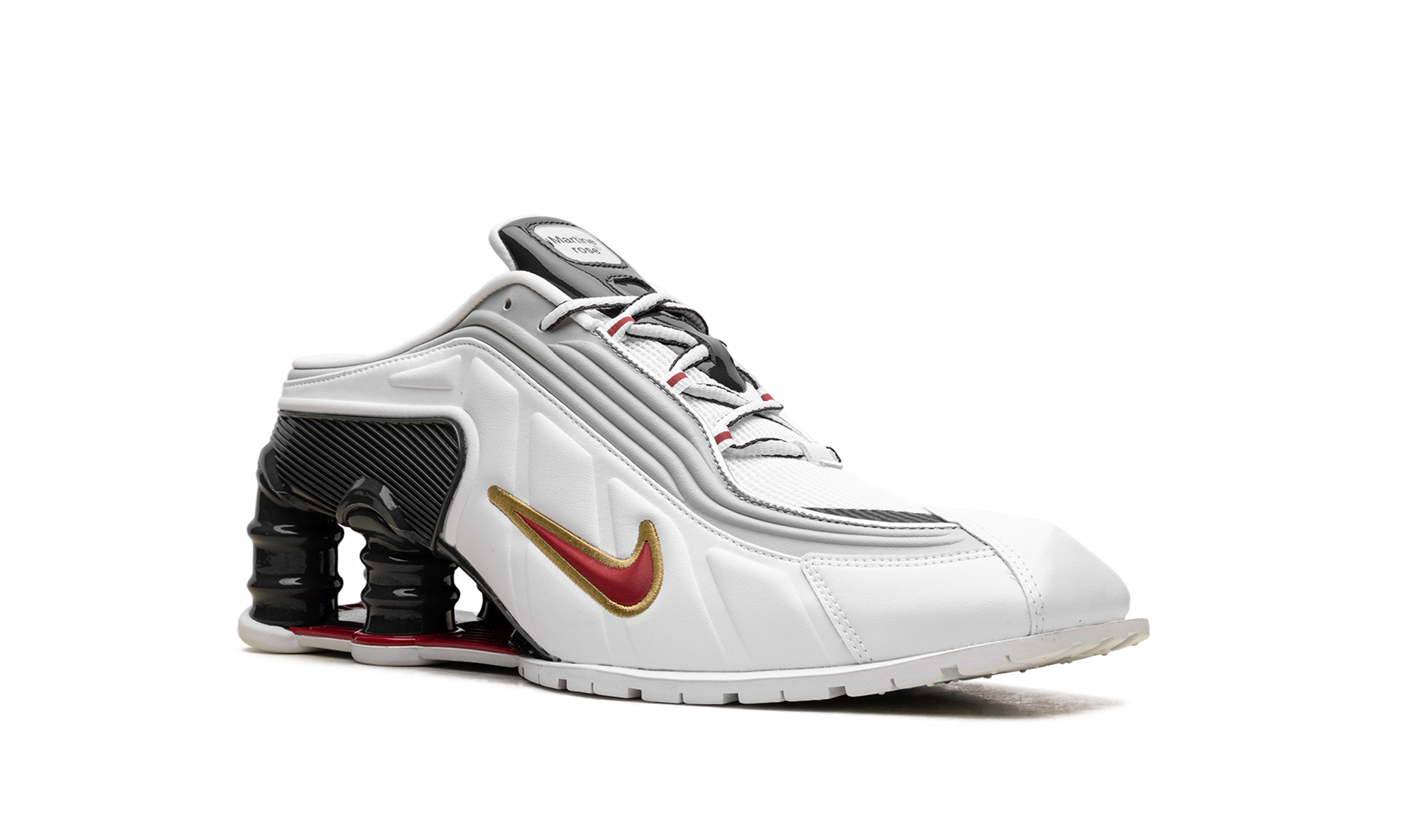 Shox MR4 Mule"Martine Rose Metallic Platinum Varsity Red" IM5420 100