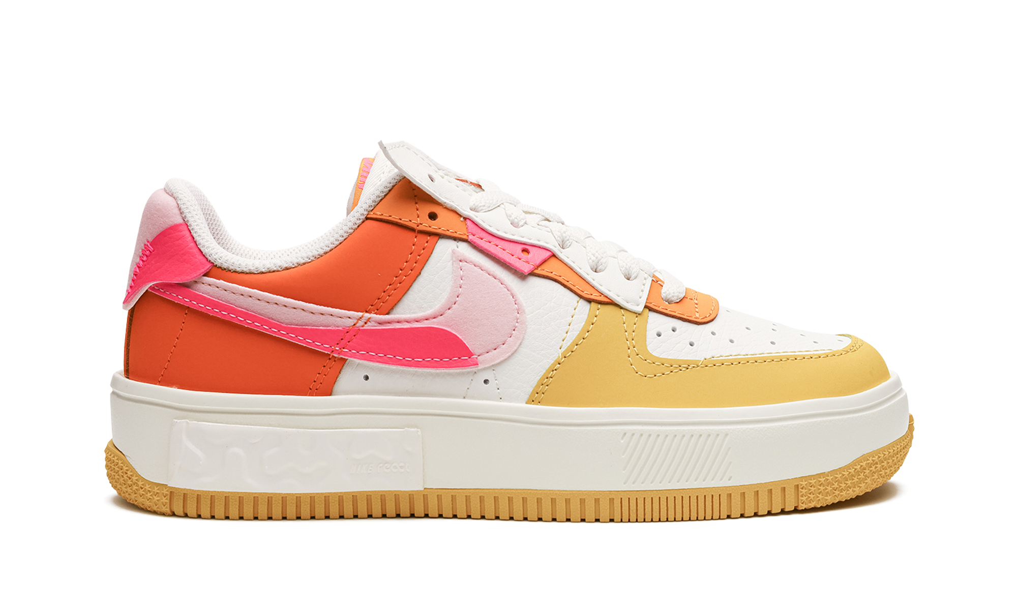 AIR FORCE 1 FONTANKA MNS WMNS"Summit White/Solar Flare/Medium Soft Pink/Hyper Pink" DX2675 100